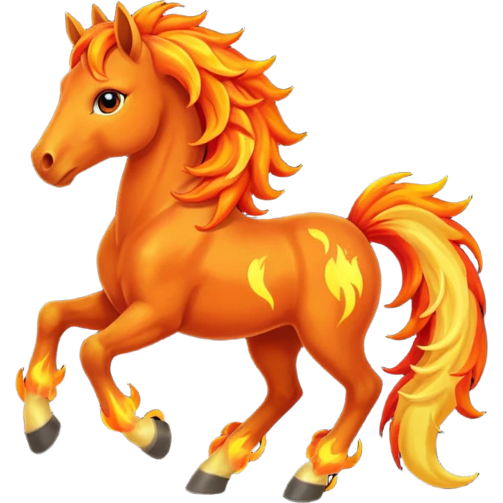 Fire horse emoji