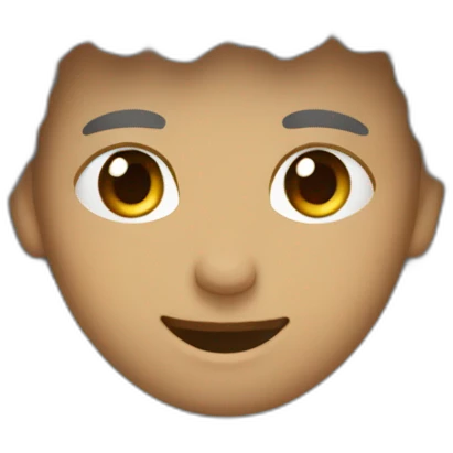 Kluk s afro účesem a pilou v ruce emoji