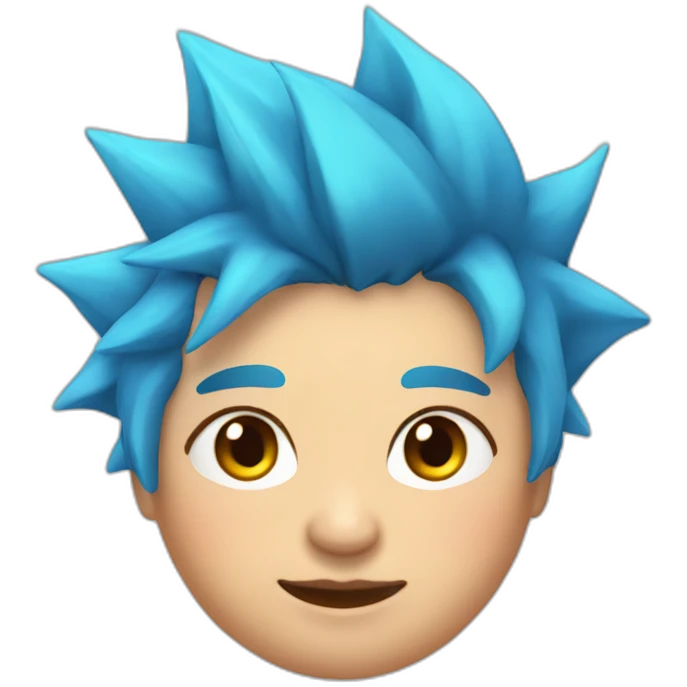 Older fat lesbian Chilean very short spiky bright blue hair emoji