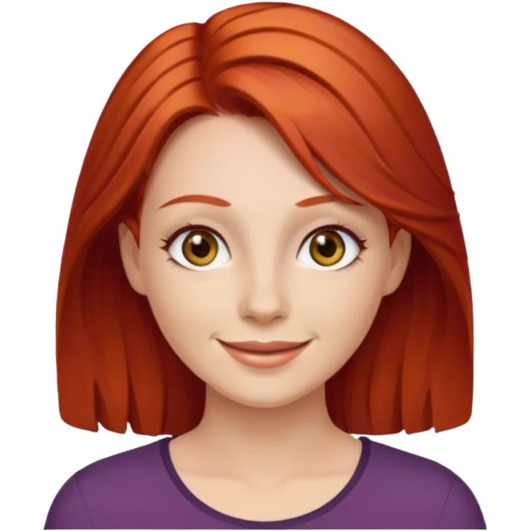 Westie with red hair and hazel eye woman emoji