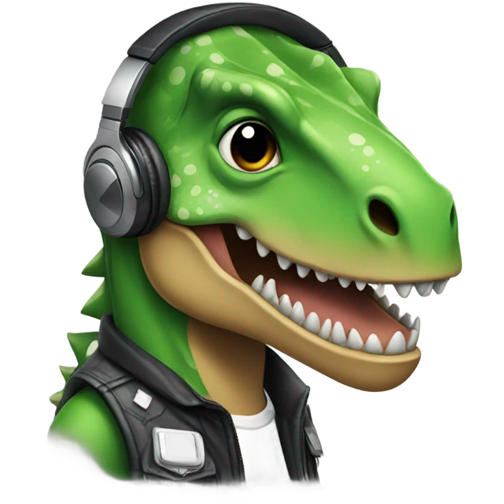 Dinosaur dj  emoji