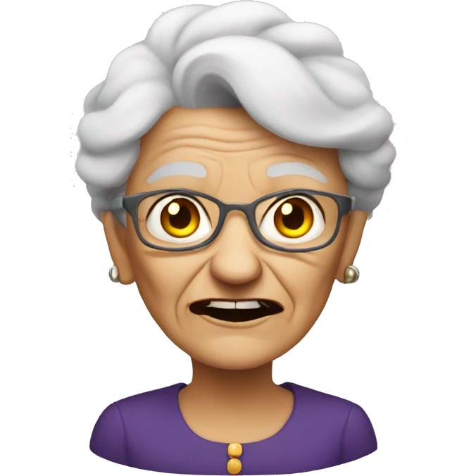 Evil granny emoji
