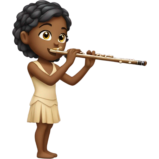 pretty girl playing flute emoji