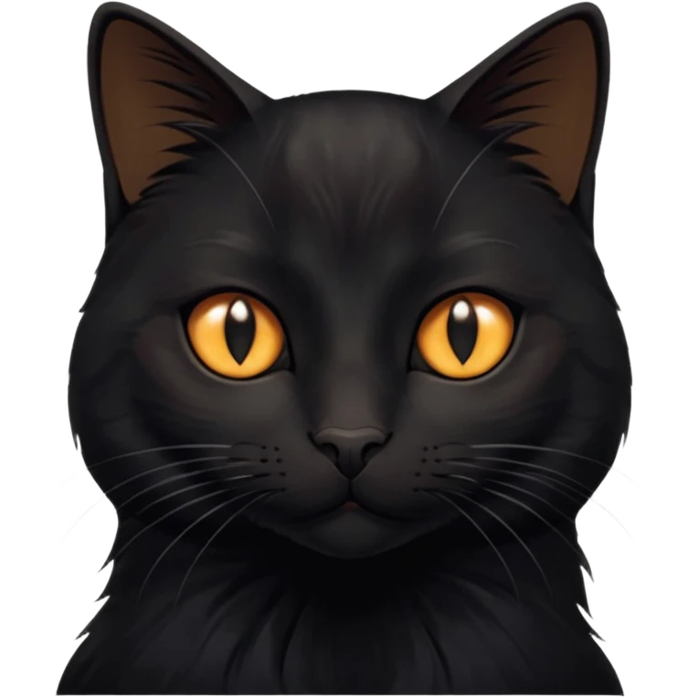 Solin wäre ein Kater mit nachtschwarzem, glänzendem Fell, kräftig gebaut und zugleich von seltener Eleganz. Sein Blick – tief und warm – scheint in die Seele zu führen, während seine Bewegung lautlos ist wie ein Schatten, der sich still an die Seite schmiegt.ihn nichts auf der Welt erschüttern. emoji