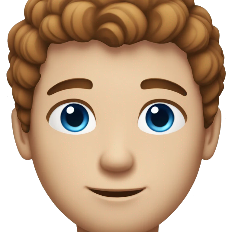  A guy with blue eyes and freckles brown hair  emoji