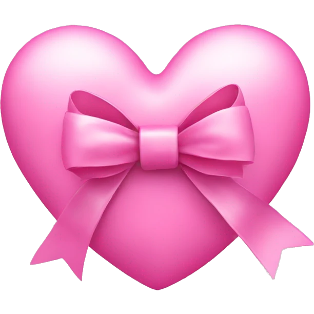 Pink heart with bow emoji