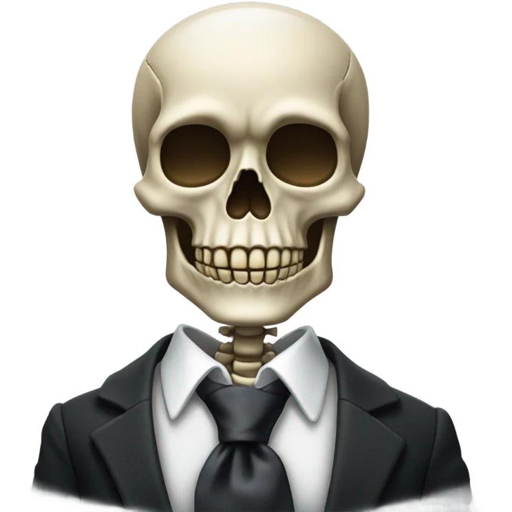 skeleton with a tie emoji