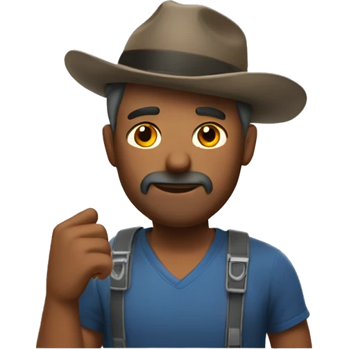 Hombre con calor emoji