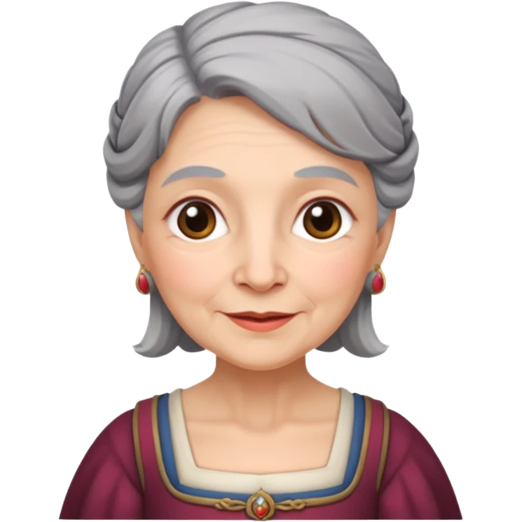 The kind and amiable grandmother in medieval fairy tales emoji
