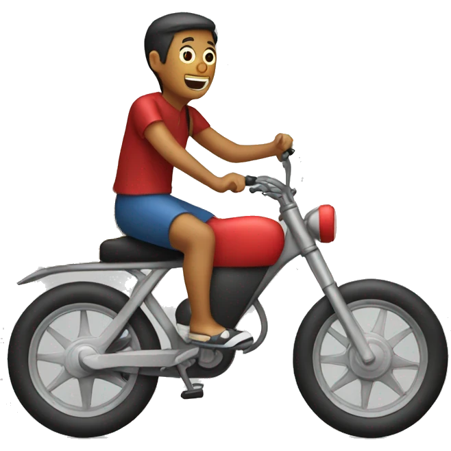 Person on a noodle bike emoji