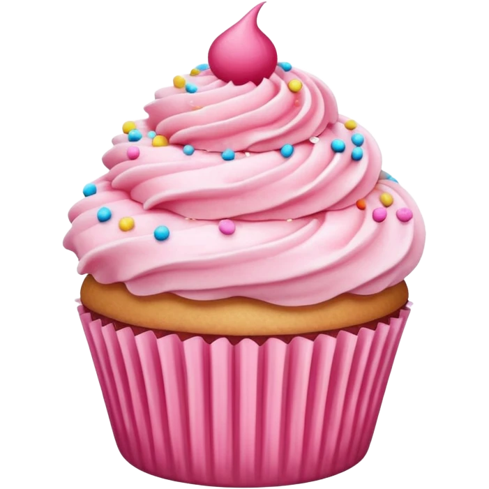 Cupcake with pink icing emoji