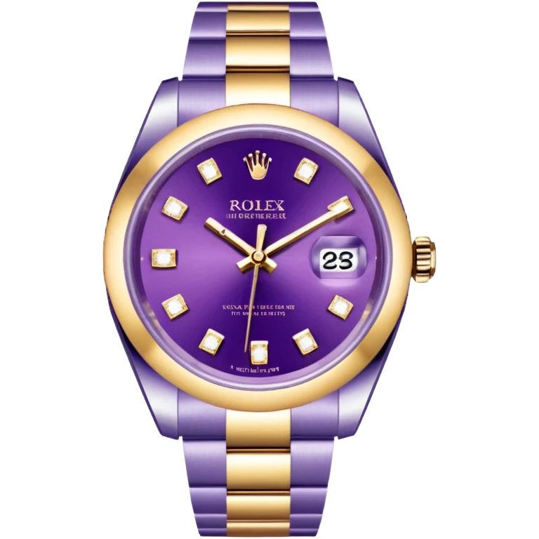 Shine Purple Diamond Rolex emoji