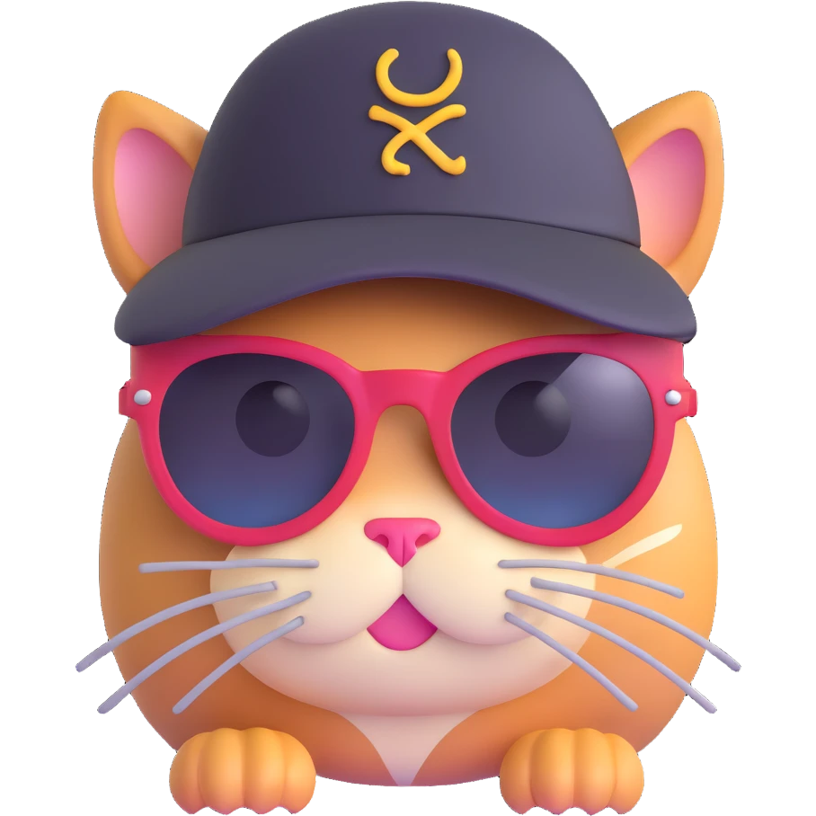 cat wearing sunglasses and a hat emoji