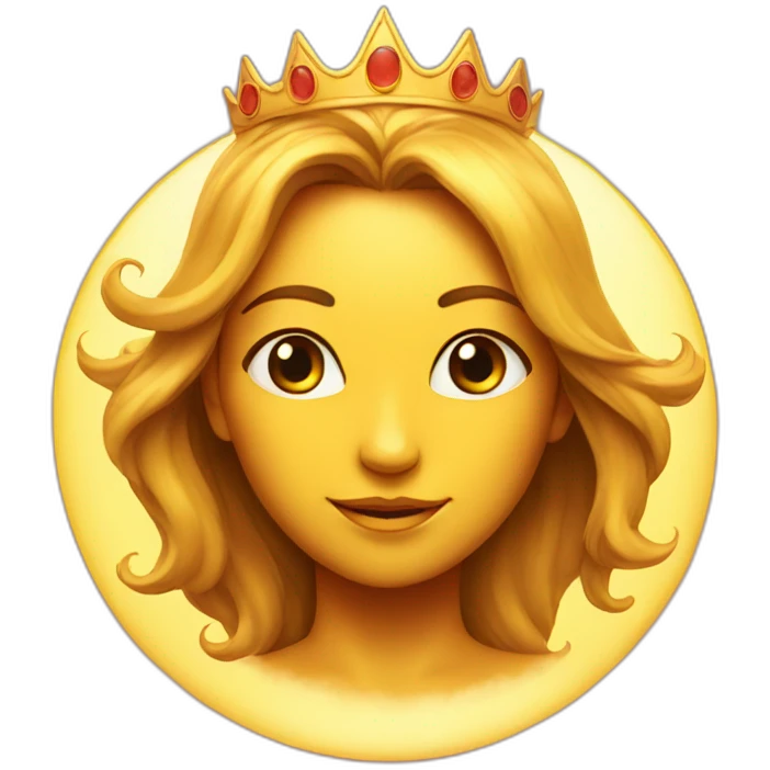 Sun behind princess emoji