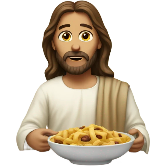 jesus eating  emoji