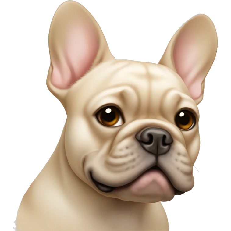 beige french bulldog  emoji