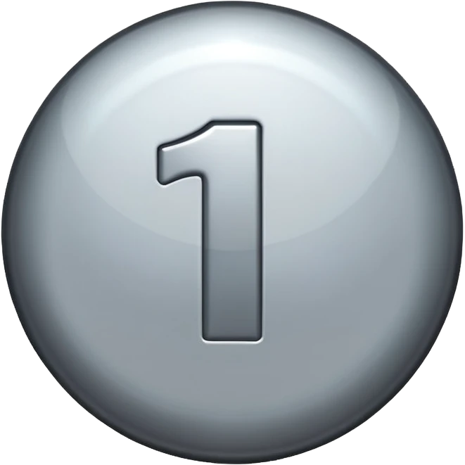 NUMER 1 IN SILVER emoji