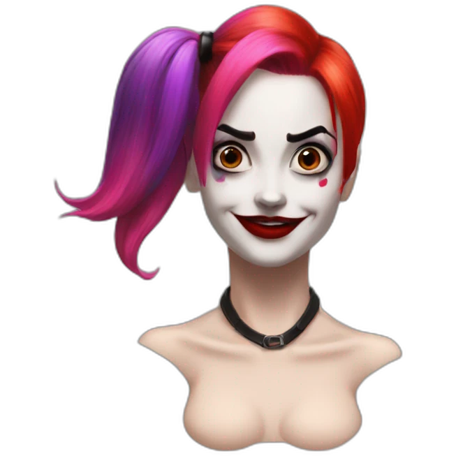 harley quinn hair flip emoji