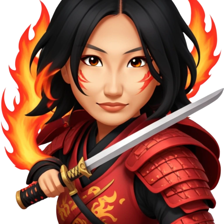 Fire-Wielding Samurai emoji