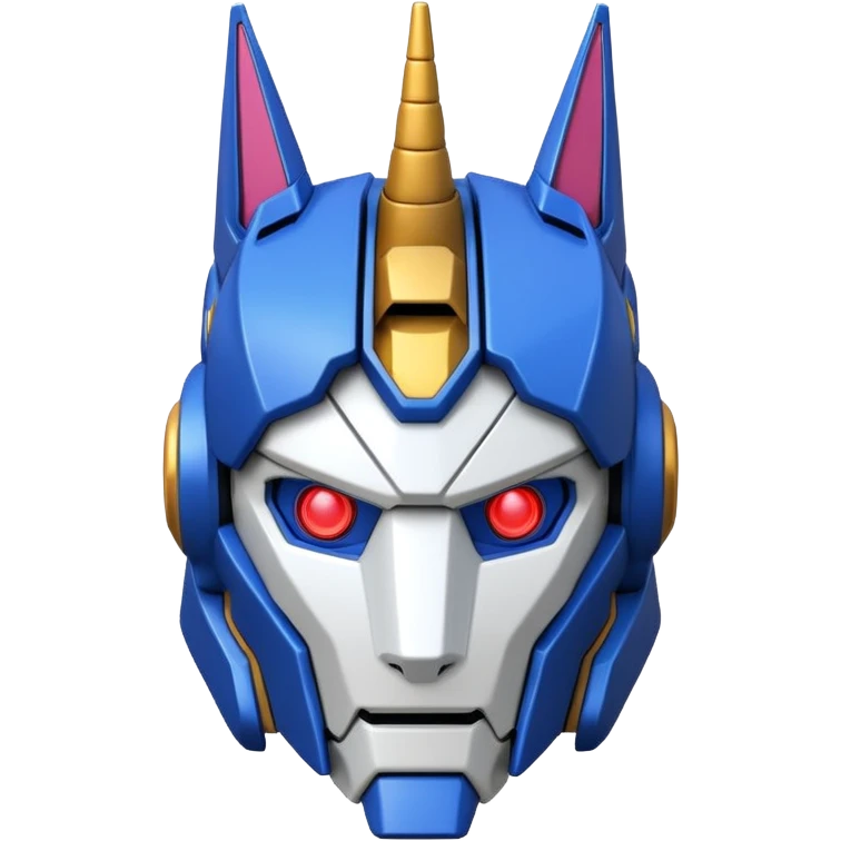 Gundam RX-0 Unicorn robot head, front view emoji