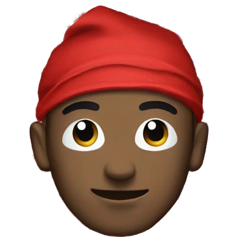 Red bandana square  emoji