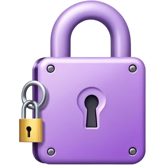 light purple Lock emoji
