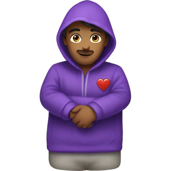 Morado corazón  emoji