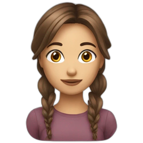 Fille qui s'appelle célia cheveux bruns yeux marrons emoji