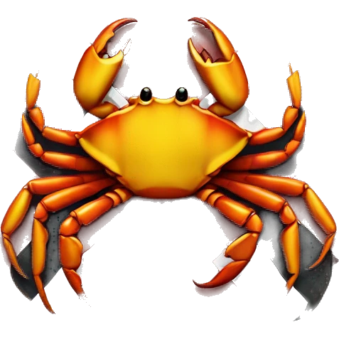 crab with Maryland flag emoji