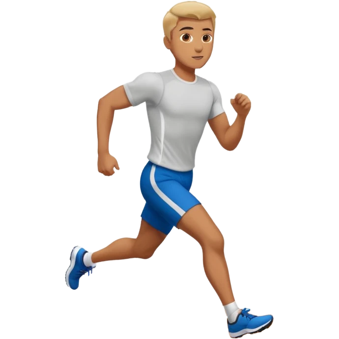 hombre caminando haciendo ejercicios con camisa atletico buena forma emoji