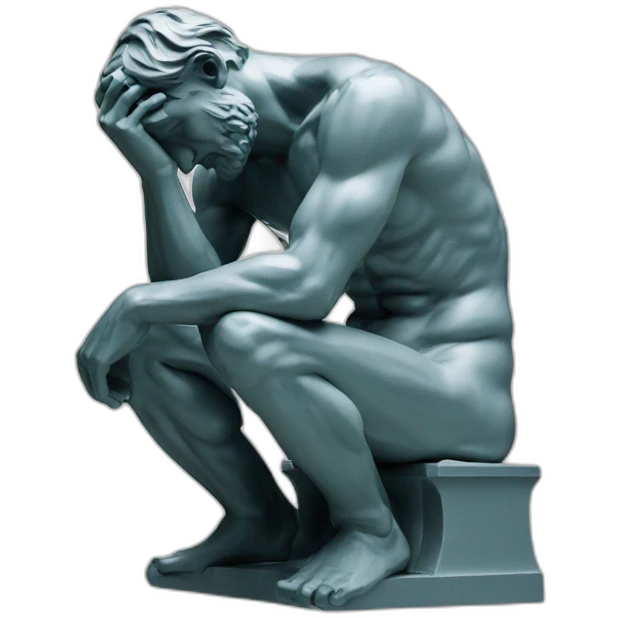 Rodin thinker emoji