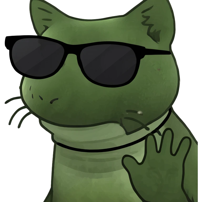 Cat with sunglasses emoji