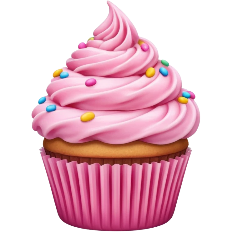 Cupcake with pink icing emoji
