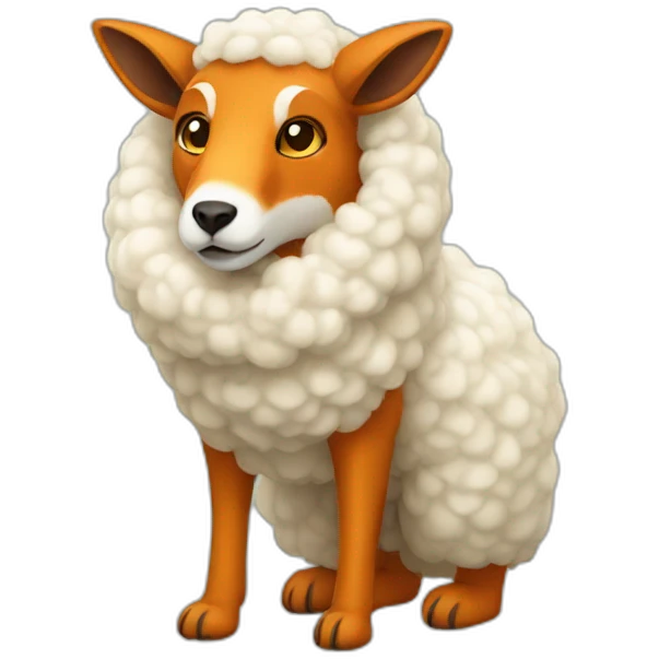 Fox dressed as a sheep emoji