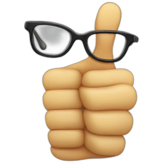 Thumbs up with glasses  emoji