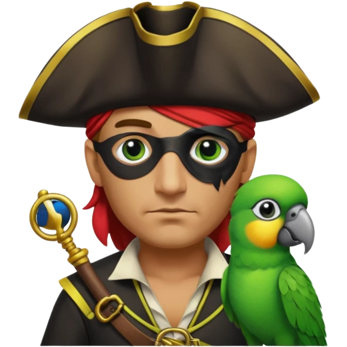 pirate and parrot emoji