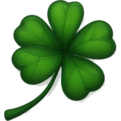 black five leaf clover emoji