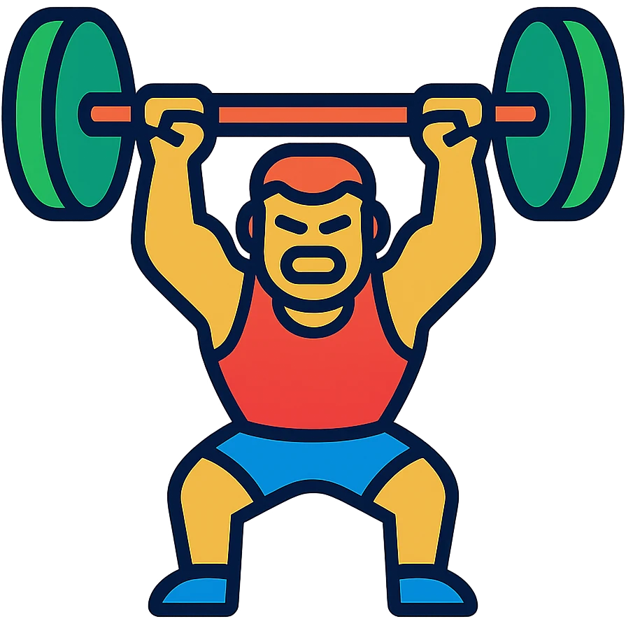 a sportman hitting the weights like a beast emoji