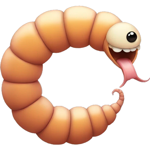 worm emoji