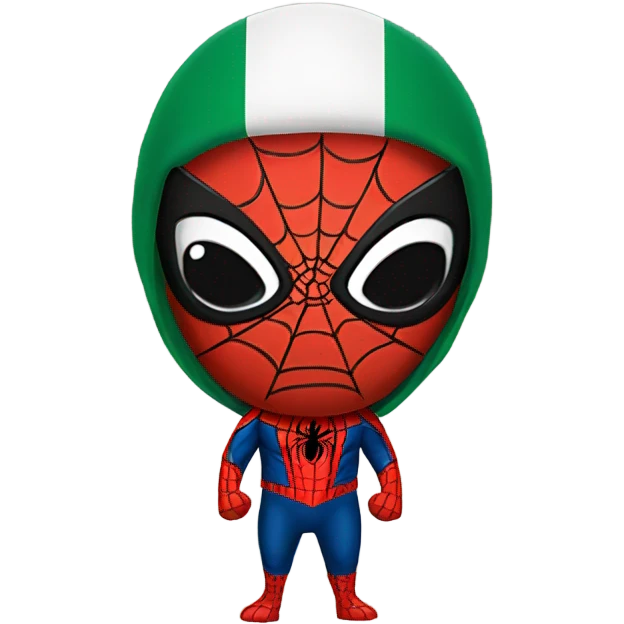 Spider-Man with Mexican flag emoji