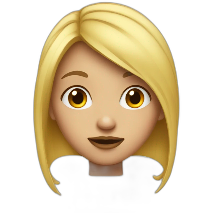 Girl with big nose emoji