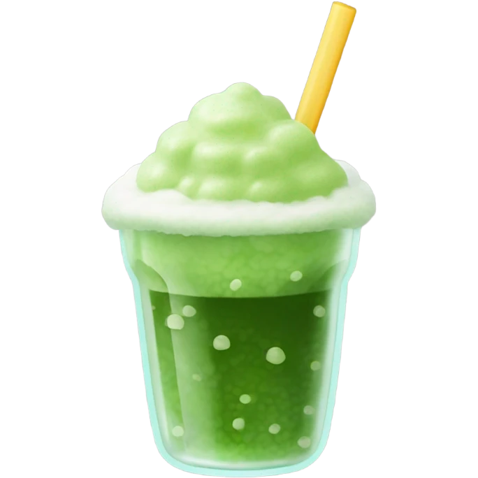 Matcha with tapioca boba emoji