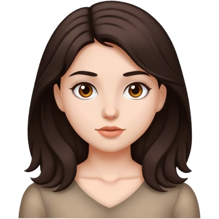 girl with dark brown hair emoji