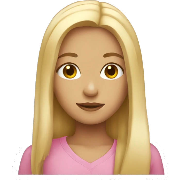 girl with blonde long hair emoji