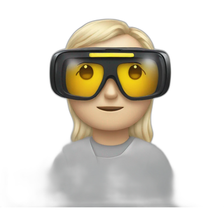iphone style emoji with virtual reality glasses  emoji