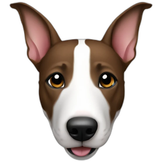 Dog bullterrier black emoji
