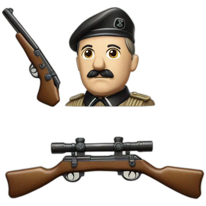Adolf hitler fusil d’assaut emoji