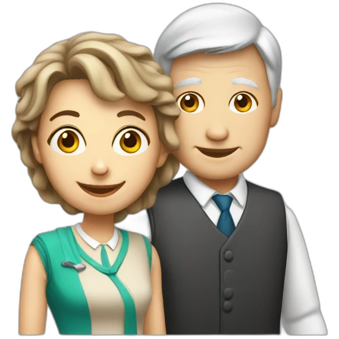 School Reunion with older lady teacher emoji