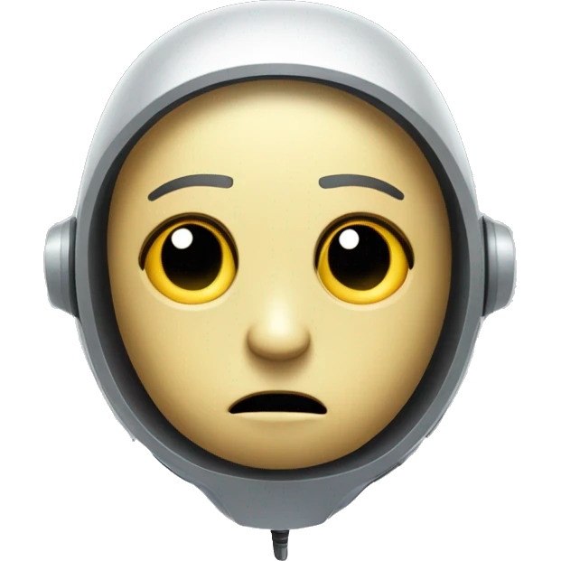 cara robot triste emoji