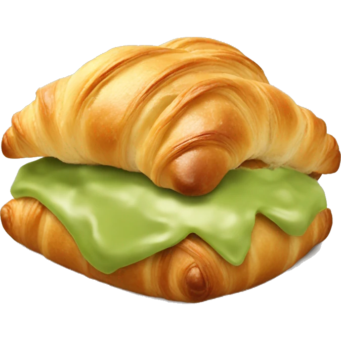 Pistachio croissant emoji